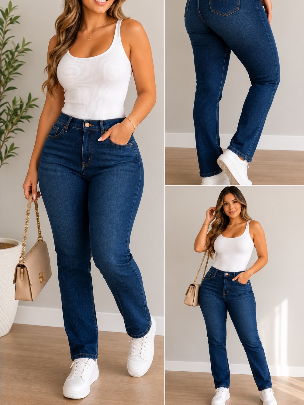 Mother Women's Blue and Navy Jeans